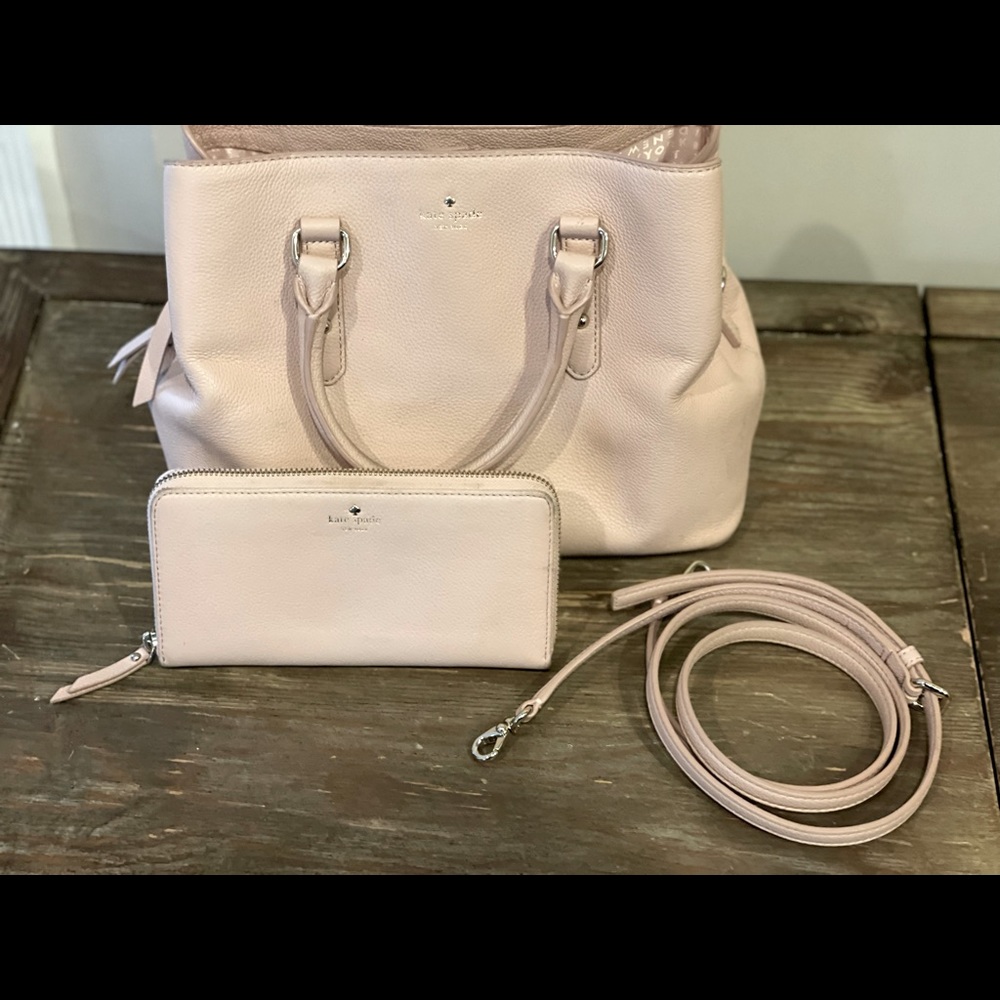 Kate Spade Blush Handbag with matching wallet